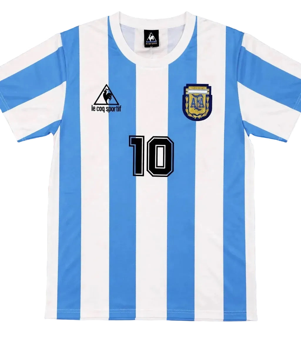 Maradona 1986 Argentina – Collector Display Shirt with Printed Signature