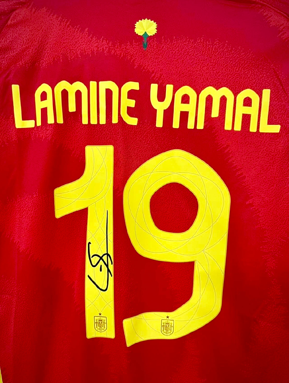 Yamal Spain Euros 2024 – Collector Display Shirt with Printed Signature