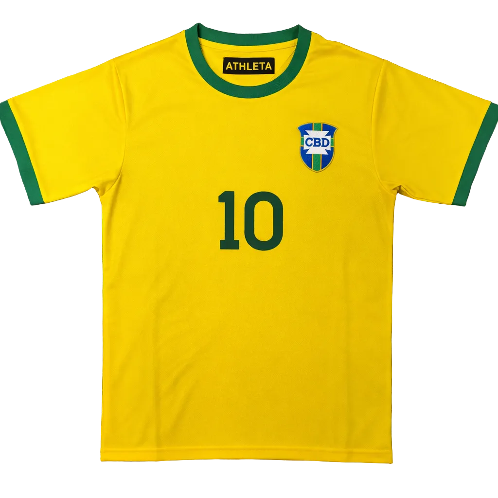 Pelé 1970 Brazil – Collector Display Shirt with Printed Signature
