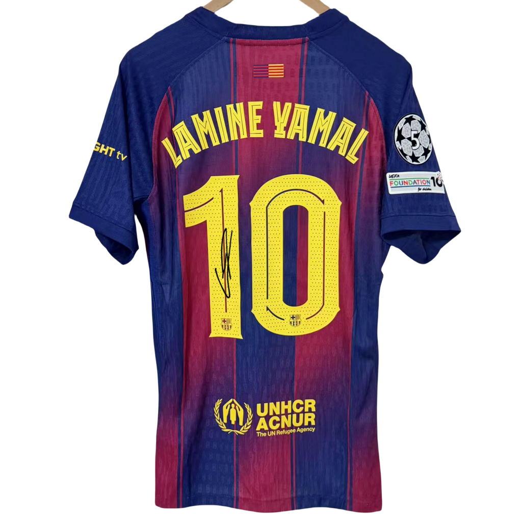 Yamal 25/26 Barcelona – Collector Display Shirt with Printed Signature