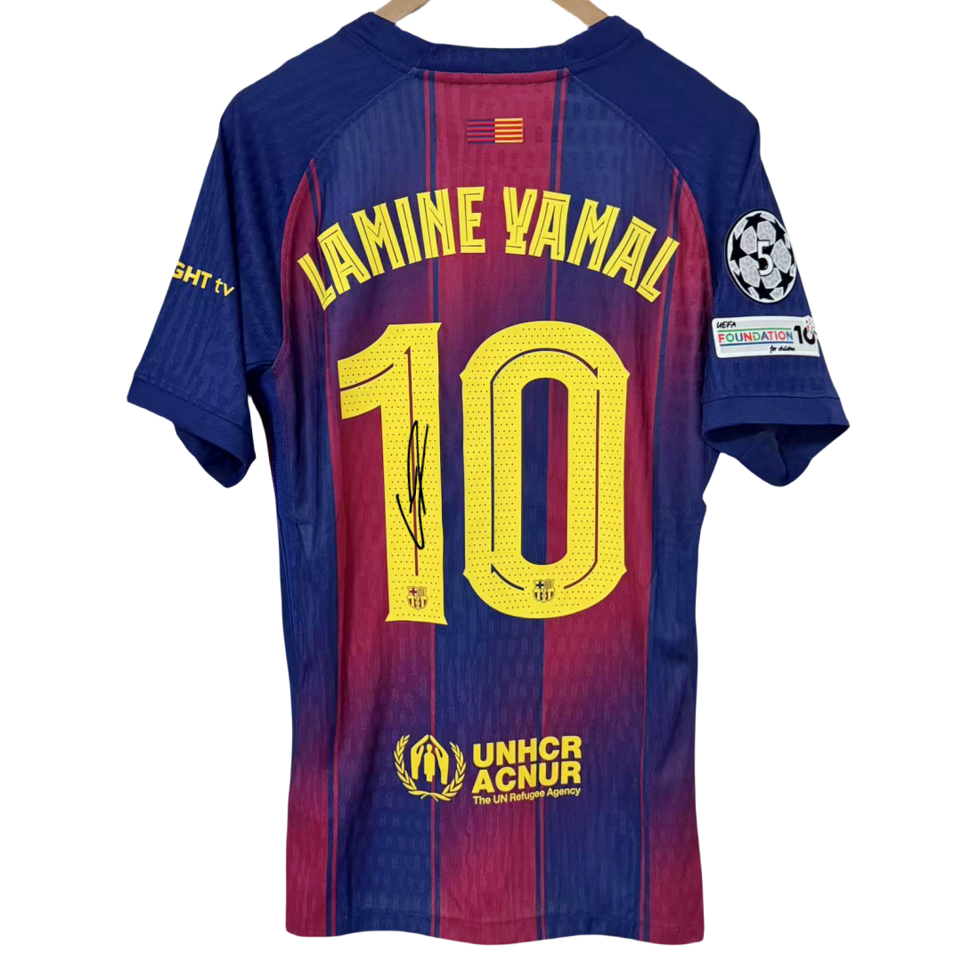 Yamal 25/26 Barcelona – Collector Display Shirt with Printed Signature