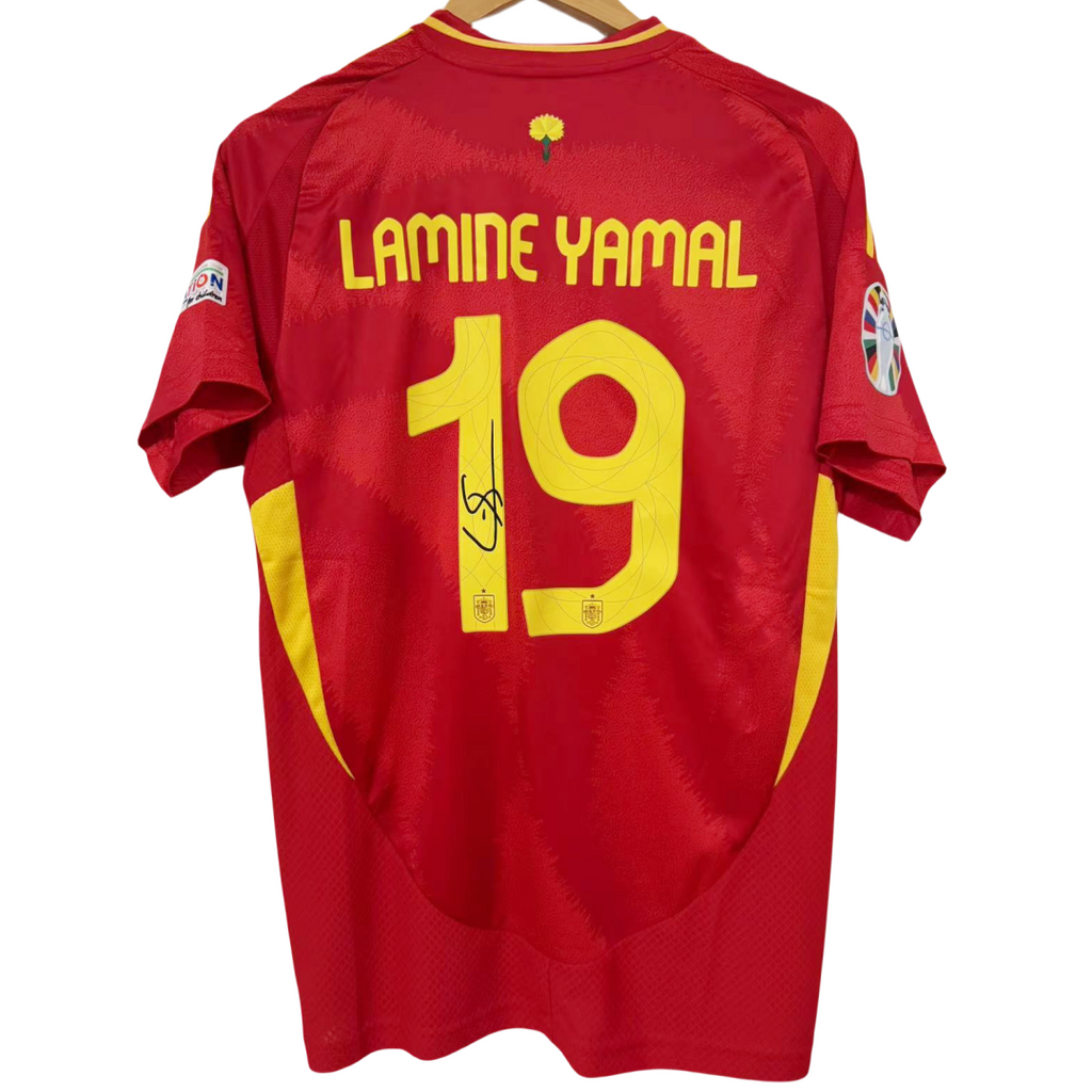 Yamal Spain Euros 2024 – Collector Display Shirt with Printed Signature