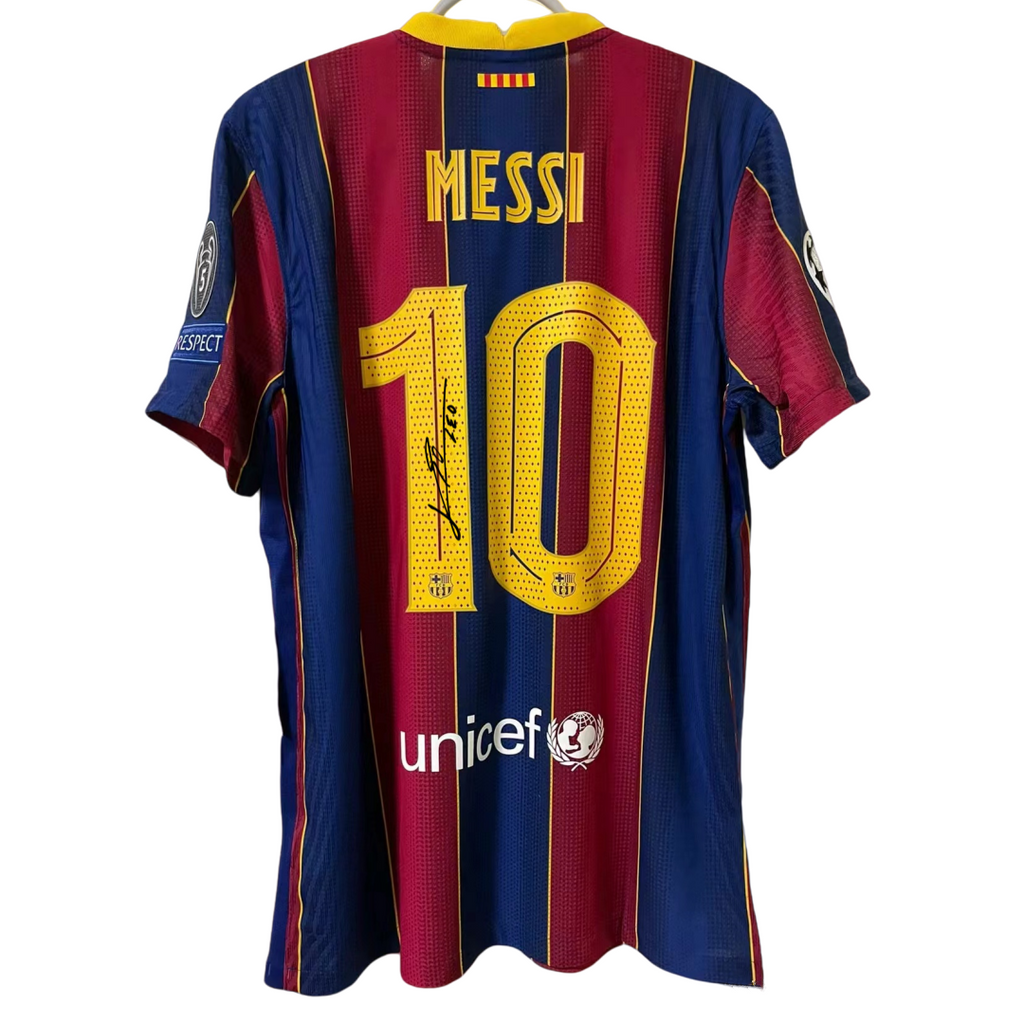 Messi 20/21 Barcelona – Collector Display Shirt with Printed Signature