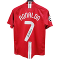 Ronaldo 07/08 Manchester United – Collector Display Shirt with Printed Signature