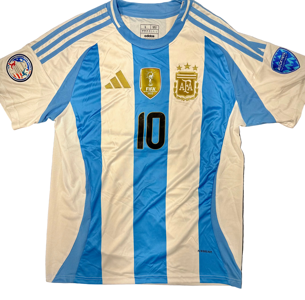 Messi 24/25 Argentina – Collector Display Shirt with Printed Signature