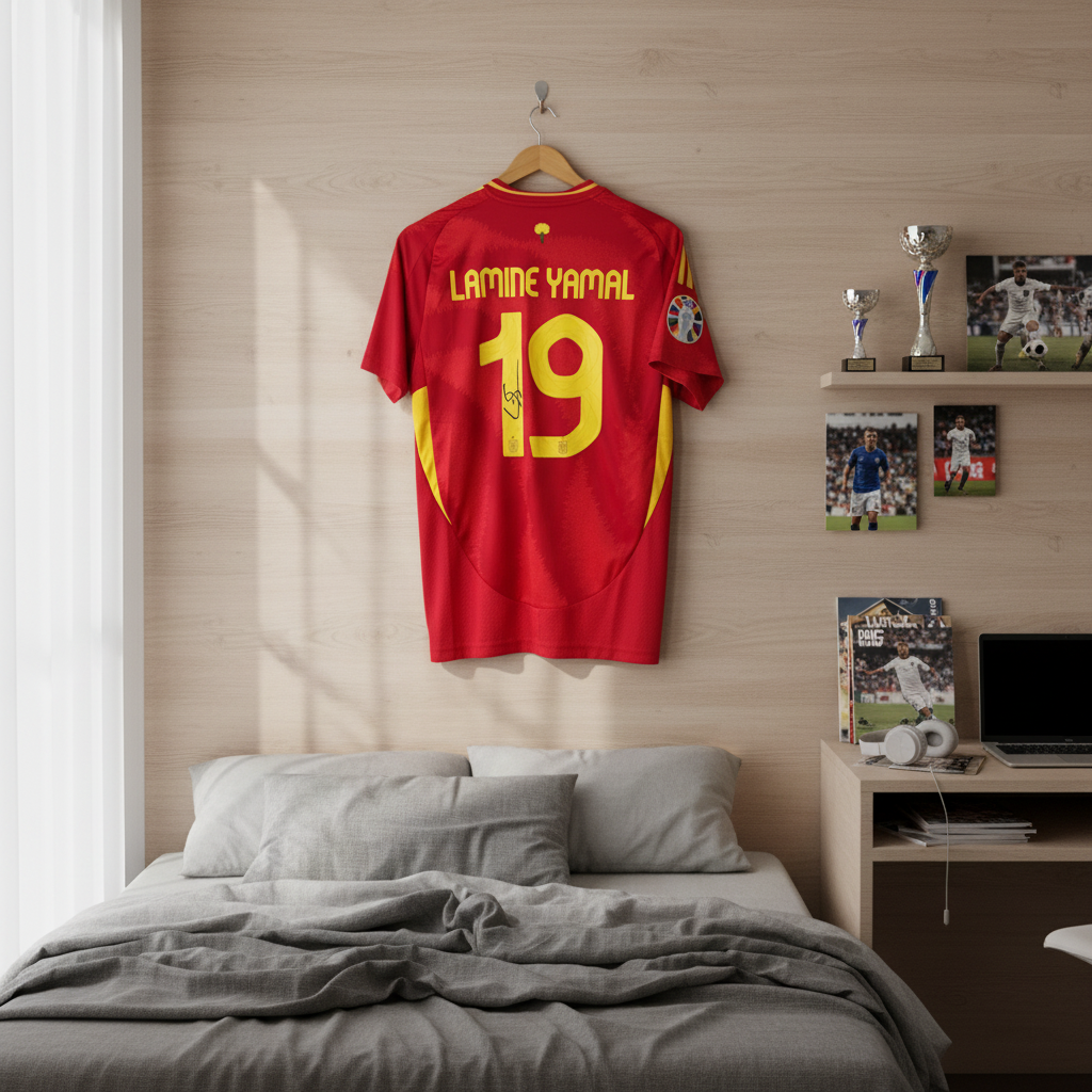 Yamal Spain Euros 2024 – Collector Display Shirt with Printed Signature