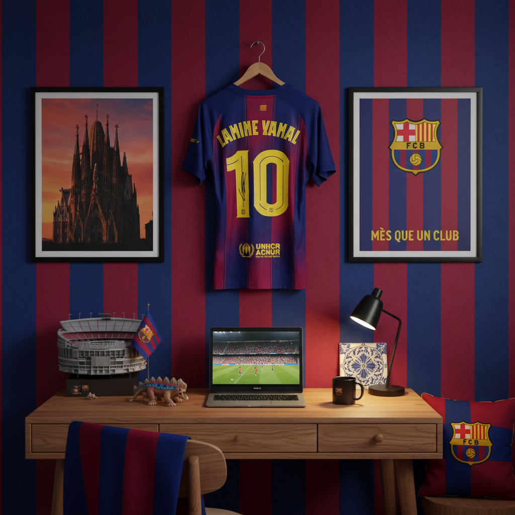 Yamal 25/26 Barcelona – Collector Display Shirt with Printed Signature