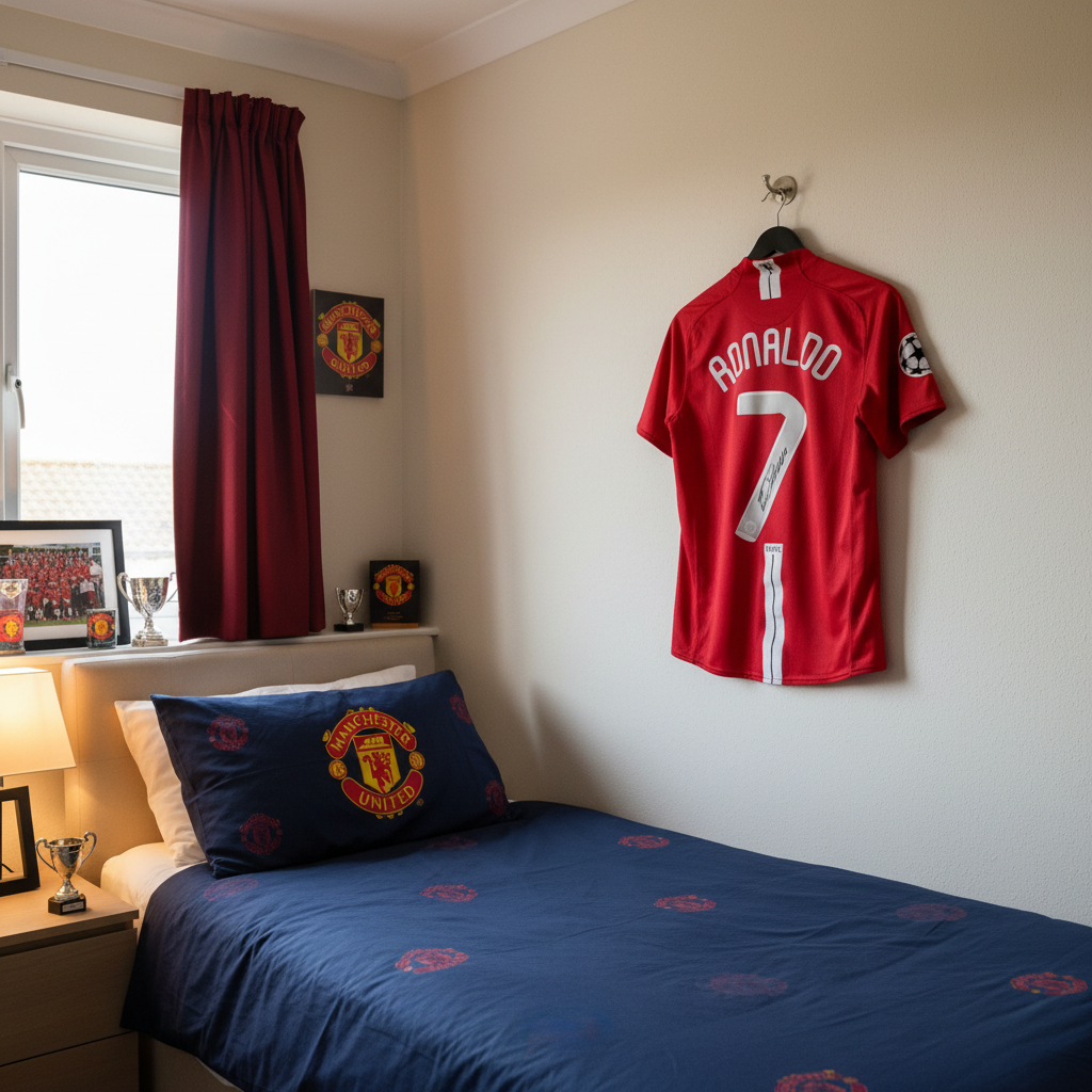Ronaldo 07/08 Manchester United – Collector Display Shirt with Printed Signature