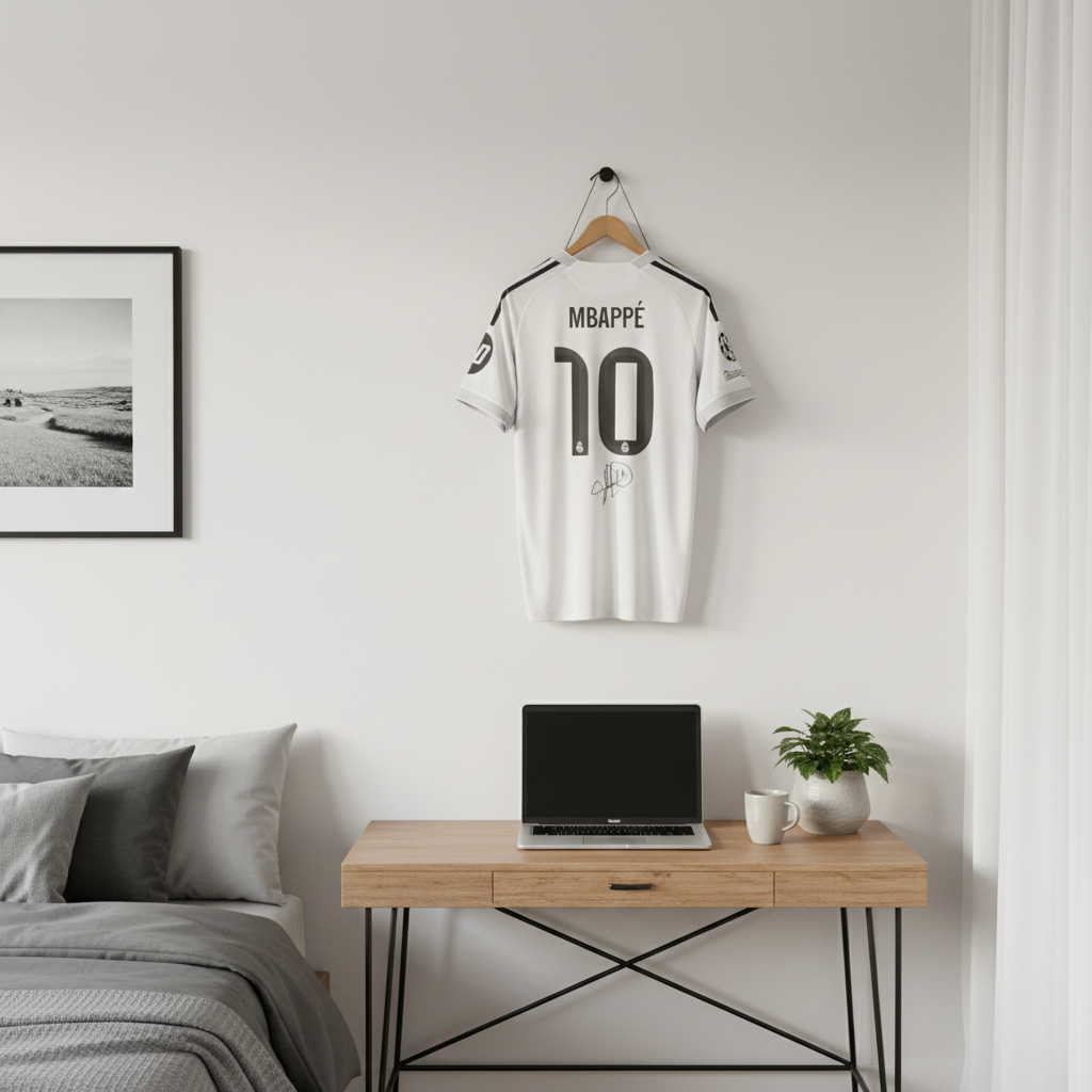 Mbappé 25/26 Real Madrid– Collector Display Shirt with Printed Signature